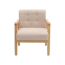 Load image into Gallery viewer, Wooden Armchair Upholstered Occasional Chair Lounge Chairs Living and Home 
