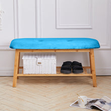 Load image into Gallery viewer, Shoe Bench Bamboo 2 Tier with Shoe Storage Rack Bench Living and Home 
