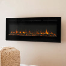Load image into Gallery viewer, 50 Inch Wall Mounted Electric Fireplace Insert Heater 9 Flame Colours 1800W Wall Mounted Fireplaces Living and Home 
