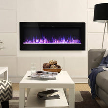 Load image into Gallery viewer, 50 Inch Wall Mounted Electric Fireplace Insert Heater 9 Flame Colours 1800W Wall Mounted Fireplaces Living and Home 
