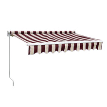 Load image into Gallery viewer, Retractable Patio Awning - Manual Shelter - Red &amp; White Awnings Living and Home 
