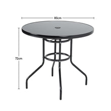 Load image into Gallery viewer, Outdoor Round Dining Set Tempered Glass Table and Rattan Chairs GARDEN DINING SETS Living and Home 
