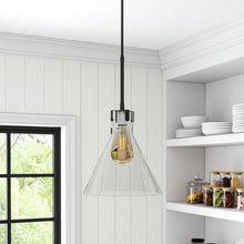 Load image into Gallery viewer, Modern Style Transparent Black Glass Single Light Pendant Light Pendant Lights Living and Home 
