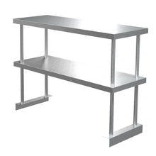 Load image into Gallery viewer, Commercial Kitchen Food Prep Work Table Stainless Steel Single Double Over Shelf Kitchen &amp; Dining Room Tables Living and Home 
