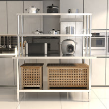 Load image into Gallery viewer, Commercial Kitchen Food Prep Work Table Stainless Steel Single Double Over Shelf Kitchen &amp; Dining Room Tables Living and Home 2 Tiers 90 cm 
