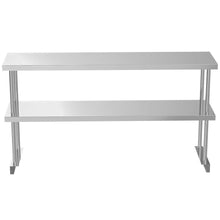 Load image into Gallery viewer, Commercial Kitchen Food Prep Work Table Stainless Steel Single Double Over Shelf Kitchen &amp; Dining Room Tables Living and Home 
