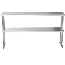 Load image into Gallery viewer, Commercial Kitchen Food Prep Work Table Stainless Steel Single Double Over Shelf Kitchen &amp; Dining Room Tables Living and Home 

