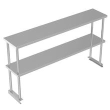 Load image into Gallery viewer, Commercial Kitchen Food Prep Work Table Stainless Steel Single Double Over Shelf Kitchen &amp; Dining Room Tables Living and Home 
