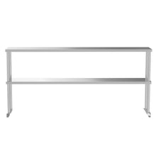 Load image into Gallery viewer, Commercial Kitchen Food Prep Work Table Stainless Steel Single Double Over Shelf Kitchen &amp; Dining Room Tables Living and Home 
