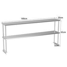Load image into Gallery viewer, Commercial Kitchen Food Prep Work Table Stainless Steel Single Double Over Shelf Kitchen &amp; Dining Room Tables Living and Home 
