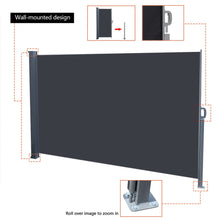Load image into Gallery viewer, Retractable Single Side Awning - Grey Brown Patio Awnings Living and Home 
