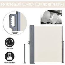 Load image into Gallery viewer, Retractable Double Side Awning - White Water Resistant Patio Awnings Living and Home 
