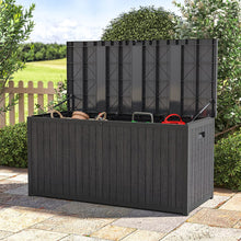 Load image into Gallery viewer, 4ft Long Outdoor Black Storage Deck Box Large Size Garden Storage Boxes Living and Home 
