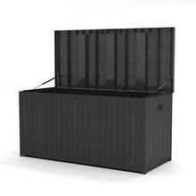 Load image into Gallery viewer, Outdoor Black Storage Deck Box - Large Size Garden Storages &amp; Greenhouses Living and Home 

