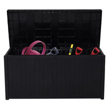 Load image into Gallery viewer, 4ft Long Outdoor Black Classic Garden Storage Deck Box Garden Storage Boxes Living and Home 
