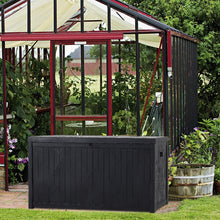 Load image into Gallery viewer, 4ft Long Outdoor Black Classic Garden Storage Deck Box Garden Storage Boxes Living and Home 

