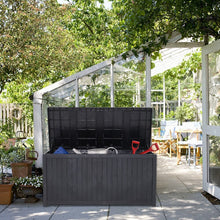 Load image into Gallery viewer, 4ft Long Outdoor Black Classic Garden Storage Deck Box Garden Storage Boxes Living and Home 
