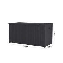 Load image into Gallery viewer, Outdoor Black Storage Deck Box - Large Size Garden Storages &amp; Greenhouses Living and Home 
