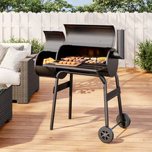 Load image into Gallery viewer, Outdoor Charcoal BBQ Grill with Offset 2-in-1 Smoker and Wheels BBQ Grills Living and Home 
