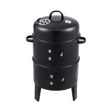 Load image into Gallery viewer, 3-In-1 Portable Outdoor Charcoal BBQ Grill Smoker
