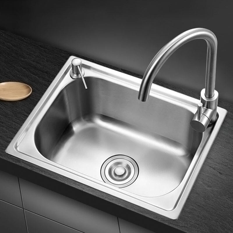 Stainless Steel Kitchen Sink Single Bowl Catering Living and Home Version A 