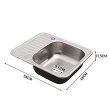 Load image into Gallery viewer, Inset Kitchen Sink Single Bowl Sink with Faucet Aperture Kitchen Sinks Living and Home 
