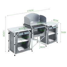 Load image into Gallery viewer, Portable Outdoor Camping Kitchen Unit with Storage Shelves
