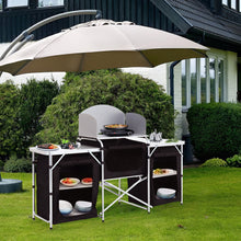 Load image into Gallery viewer, Foldable Camping Kitchen Stand with Wind Shield
