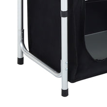 Load image into Gallery viewer, Camping Kitchen Stand Unit Storage Portable Outdoor Black
