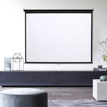 Load image into Gallery viewer, 4:3 Projector Screen with Manual Pull Down for Home Theater Projector Screens Living and Home 197cm W x 147cm H 
