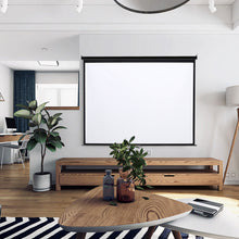 Load image into Gallery viewer, 60" 4:3 Projector Screen with Manual Pull Down for Home Theater
