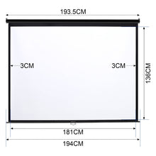 Load image into Gallery viewer, 4:3 Projector Screen with Manual Pull Down for Home Theater Projector Screens Living and Home 
