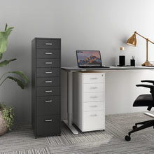 Load image into Gallery viewer, 3/4/6/8Drawers Office Filing Cabinet Metal White Chest Storage Unit Wheels Cabinets Living and Home 
