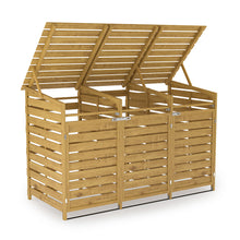 Load image into Gallery viewer, Outdoor Spruce Wood Trash Can Storage Shed
