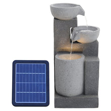 Load image into Gallery viewer, Garden Cascading Fountain Solar LED Light Rockfall Water Feature Fountains Living and Home 
