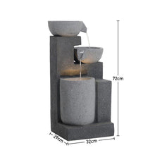 Load image into Gallery viewer, Garden Cascading Fountain Solar LED Light Rockfall Water Feature Fountains Living and Home 
