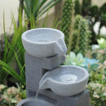 Load image into Gallery viewer, Garden Cascading Fountain Solar LED Light Rockfall Water Feature Fountains Living and Home 
