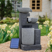 Load image into Gallery viewer, Garden Cascading Fountain Solar LED Light Rockfall Water Feature Cascading Fountains Living and Home 

