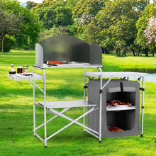Load image into Gallery viewer, Outdoor Portable Camp Kitchen with Zippered Storage
