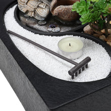 Load image into Gallery viewer, Buddha Zen Tabletop Fountain with LED Light, Tealight Holder and Succulent Fountains &amp; Waterfalls Living and Home 
