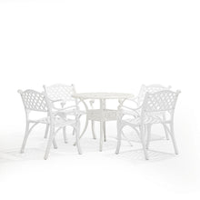 Load image into Gallery viewer, Livingandhome Set of 5 Retro Garden Bistro Set Cast Aluminum with Cushions, AI1045AI1043AI1043
