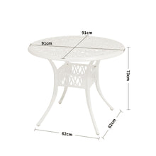 Load image into Gallery viewer, Vintage Round Cast Aluminum Garden Bistro Table
