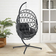 Load image into Gallery viewer, Woven Outdoor Hanging Chair Patio Swing Chairs Living and Home 
