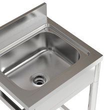 Load image into Gallery viewer, Stainless Steel Single Bowl Commercial Kitchen Sink with Bottom Shelf

