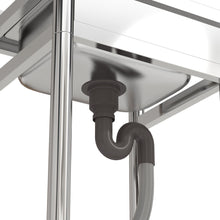 Load image into Gallery viewer, Stainless Steel Single Bowl Commercial Kitchen Sink with Bottom Shelf
