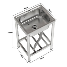 Load image into Gallery viewer, Stainless Steel Commercial Sink with Shelf
