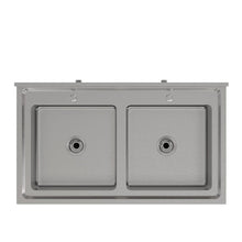 Load image into Gallery viewer, Stainless Steel Two Compartment Commercial Sink with Shelf Kitchen Sinks Living and Home 
