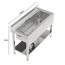 Load image into Gallery viewer, Premium Stainless Steel Deep Sink with Front Surround and Shelf Living and Home 
