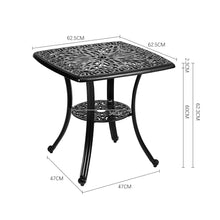 Load image into Gallery viewer, Livingandhome Outdoor Bistro Table and Chair Furniture Set Cast Aluminum, AI1153AI1155
