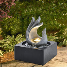 Load image into Gallery viewer, Tabletop Resin Water Fountain with LED Light
